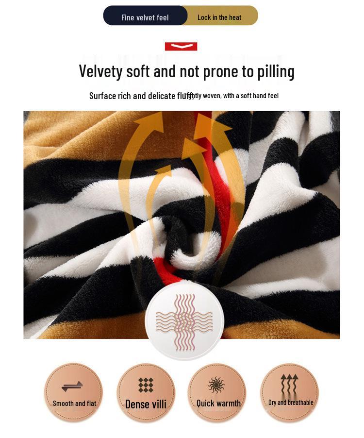 Doppelseitige Flanell- und Milchveloursdecke für Büro-, Wohnheim- und Heimgebrauch - Geeignet für alle Jahreszeiten