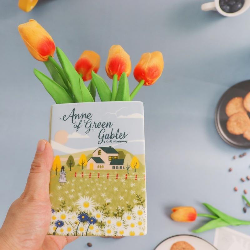 

Керамическая ваза в форме книги Кашпо для сада секретов Энни Цветочный горшок Для прихожей Столешницы Офисного стола Декор для гостиной