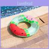 New Pvc Inflatable Watermelon Swim Ring With Backrest Handle For Adults And Kids Water Sports Equipment