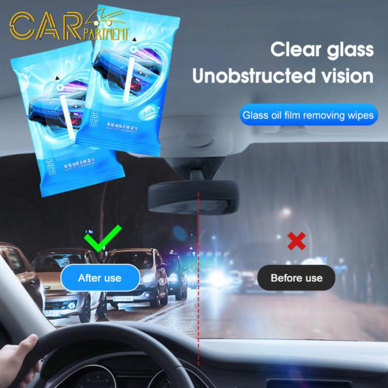

Прочные салфетки для ухода за окнами автомобиля, черные технологические салфетки, 10 шт., портативные универсальные средства для удаления масляной пленки со стекла