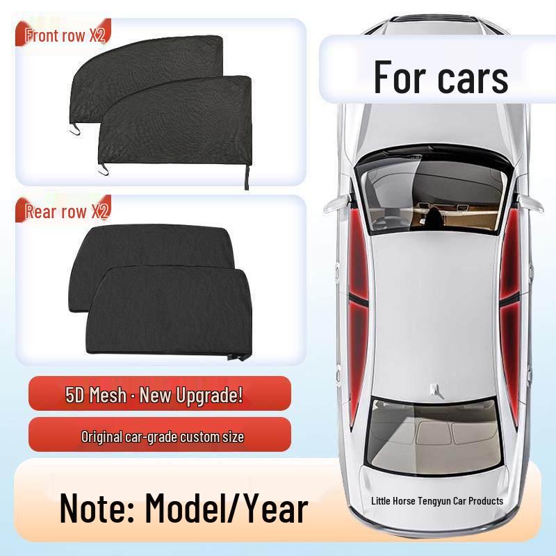 Car Sunshade & Mosquito Net - Insect-Proof Window Curtain