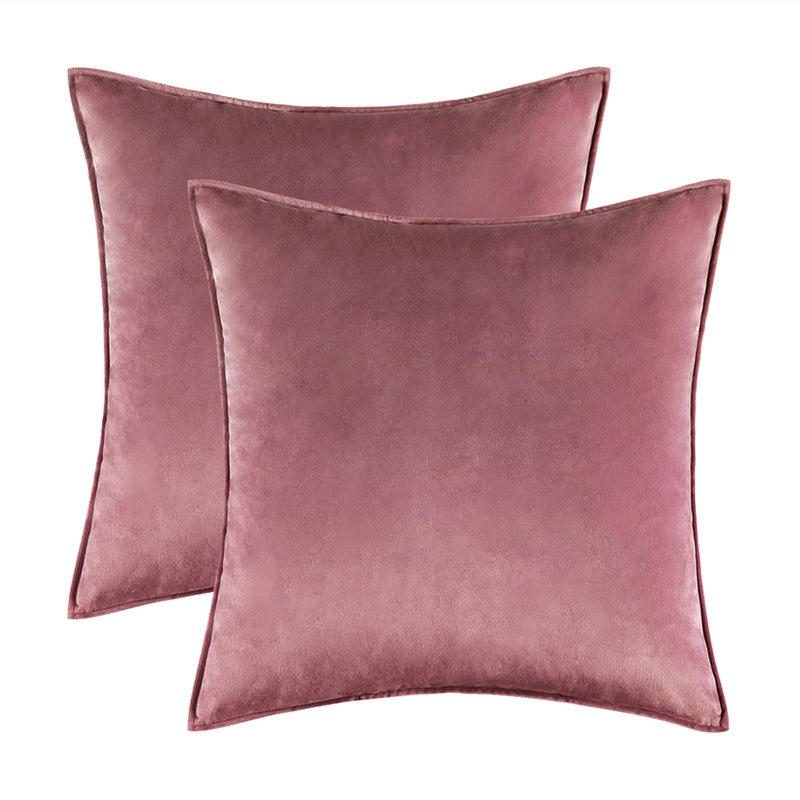2pcs Luxurious Italy Velvet Pillowslip Throw Pillow Covers High Grade Solid Color Gift Cushion Case For Living Room Sofa Bed