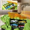 Non-Toxic New Kids Alloy Dinosaur Transport Car Toy Large Inertial Car Carrier Truck Pull Back Vehicle Animal Return Cage Game Holiday Gif