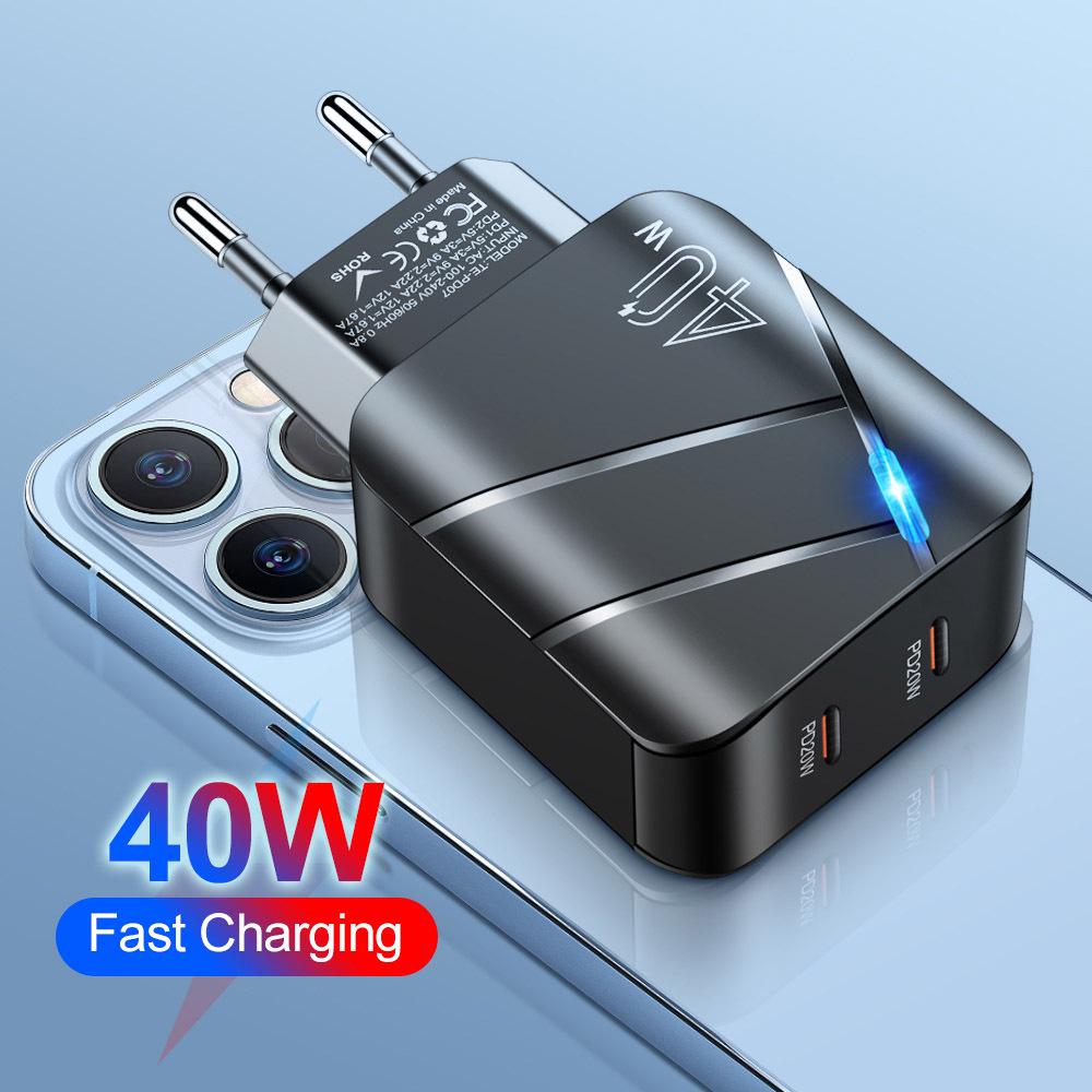 Fast Charger 40W PD EU/UK for Huawei & Apple iPhone Pro