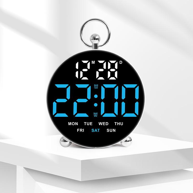 New LED Electronic Clock Multi-function Creative Clock Student Desktop Digital Clock Plug-in Alarm Clock 8029