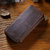 Hard Shell Leather Pencil Case Zipper Pen Case 3 Pen Slots Large Compartment