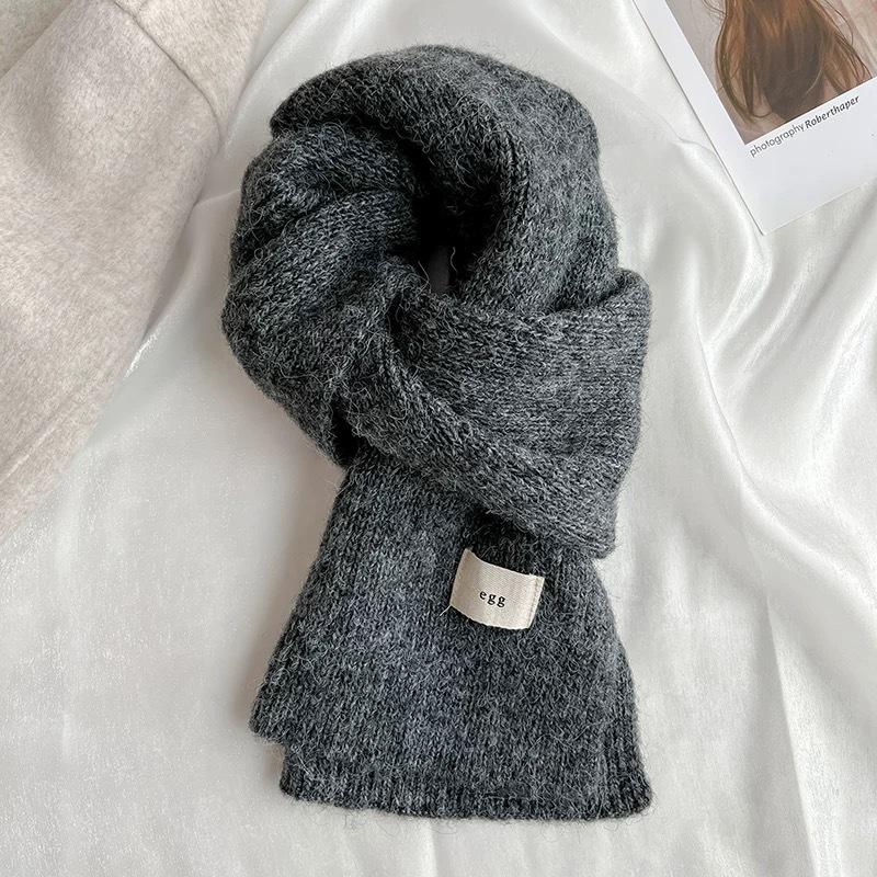 Soft egg containing wool wool scarf women's winter soft waxy knitted warm thickened ins student scarf manufacturer