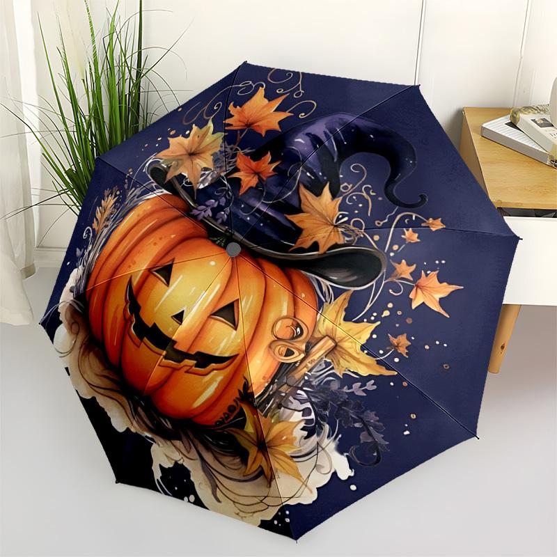 

1pc Halloween Pumpkin Automatic Folding Umbrella. casual outdoor accessory, for all seasons yy250924074