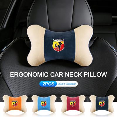 2pc Soft Headrest Cushion for Relaxation & Fatigue Relief For Fiat Grande Punto Abarth Tipo Stilo Ducato Palio 500x Bravo