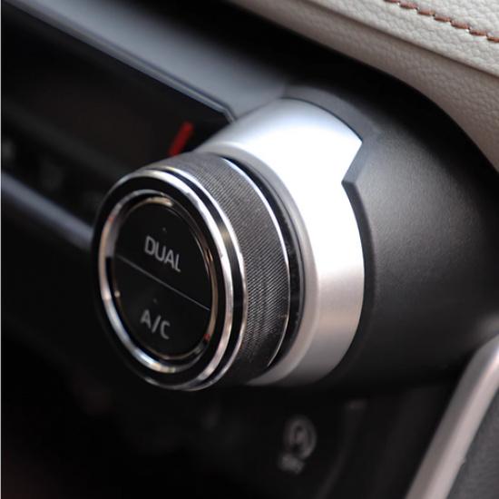 For Toyota RAV4 -2025 Black Air Condition Knob Button Cover Decor Pair