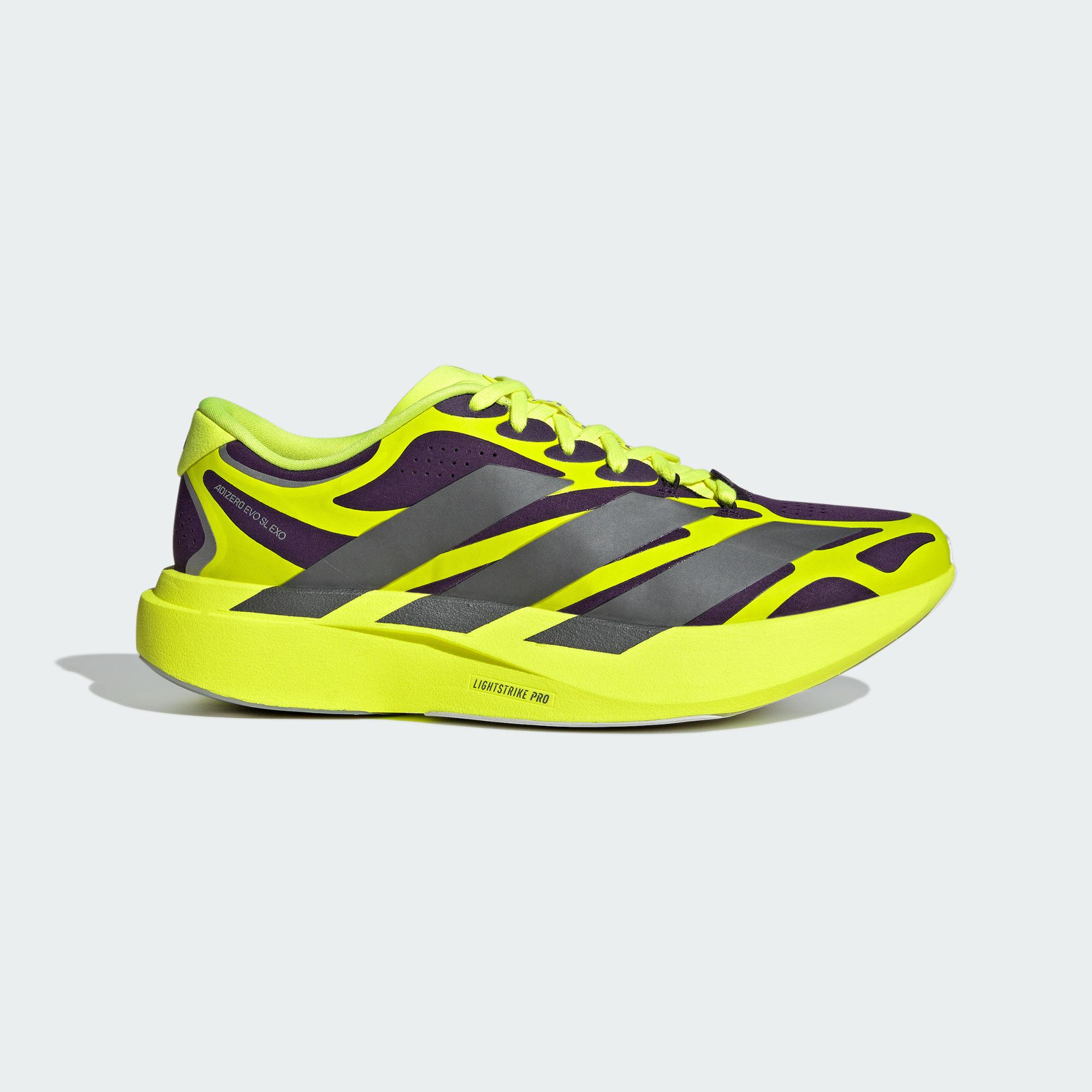 adidas Adizero Evo SL EXO Aurora Plum Solar Yellow 40.5