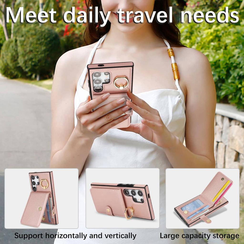 for Samsung Galaxy S24/S23/S22 Ultra/S23 FE/Note 20 Ultra 5G Case with Card Holder,Wallet Case Flip Folio Book PU Leather Cover