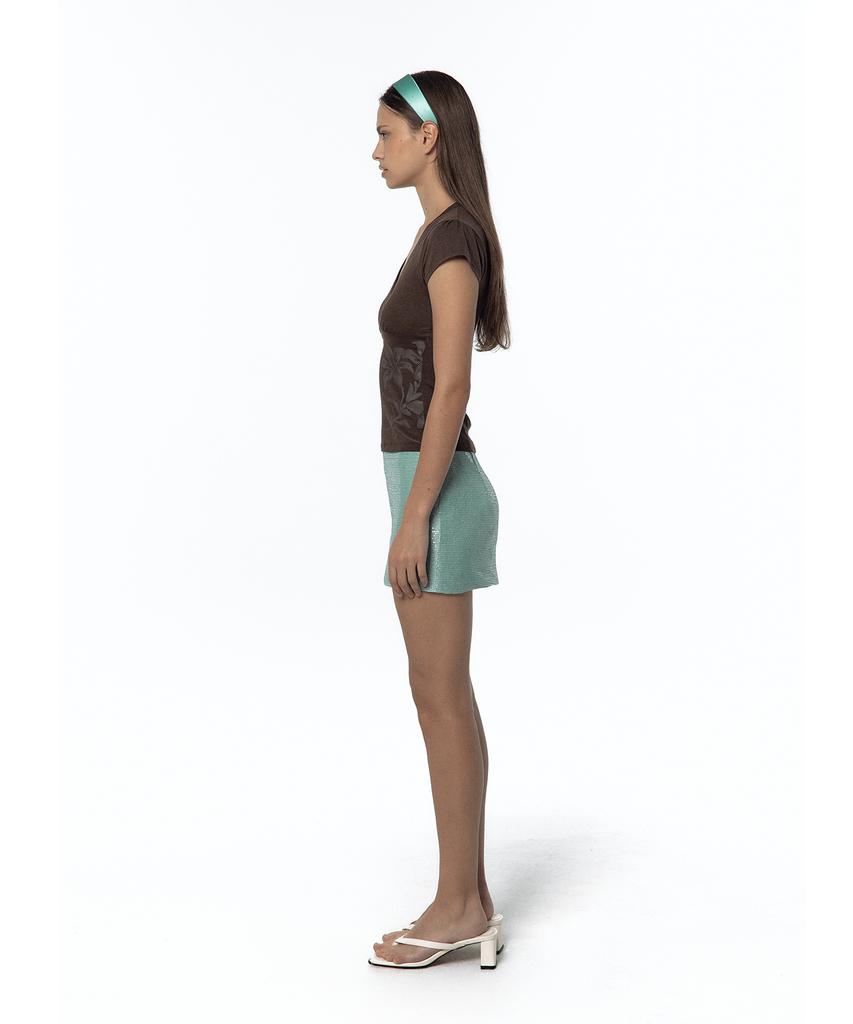Kasiko Spangle Mini Skirt Mint