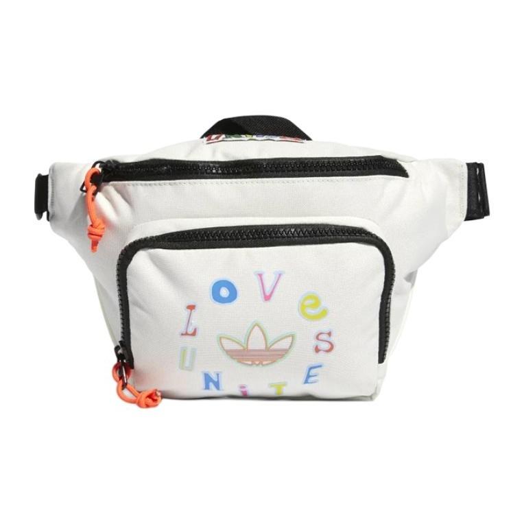 Adidas Originals Polyester Sling Bag, Shoulder Bag, Crossbody Bag, Fanny Pack Unisex White One Size