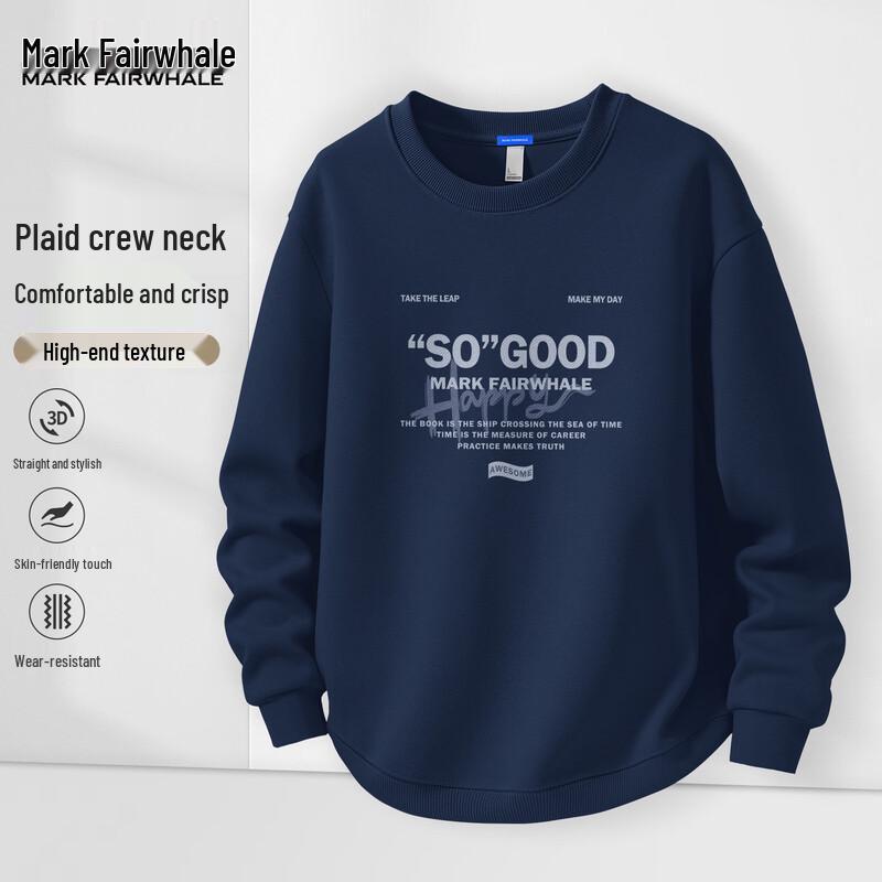 Mark Fairwhale Men s American Casual Crewneck Sweatshirt 3XL
