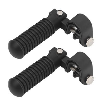 Motorcycle Foot Peg Clamp Footrest Mount for 1" Engine Crash Bar Guard for Honda (Black)