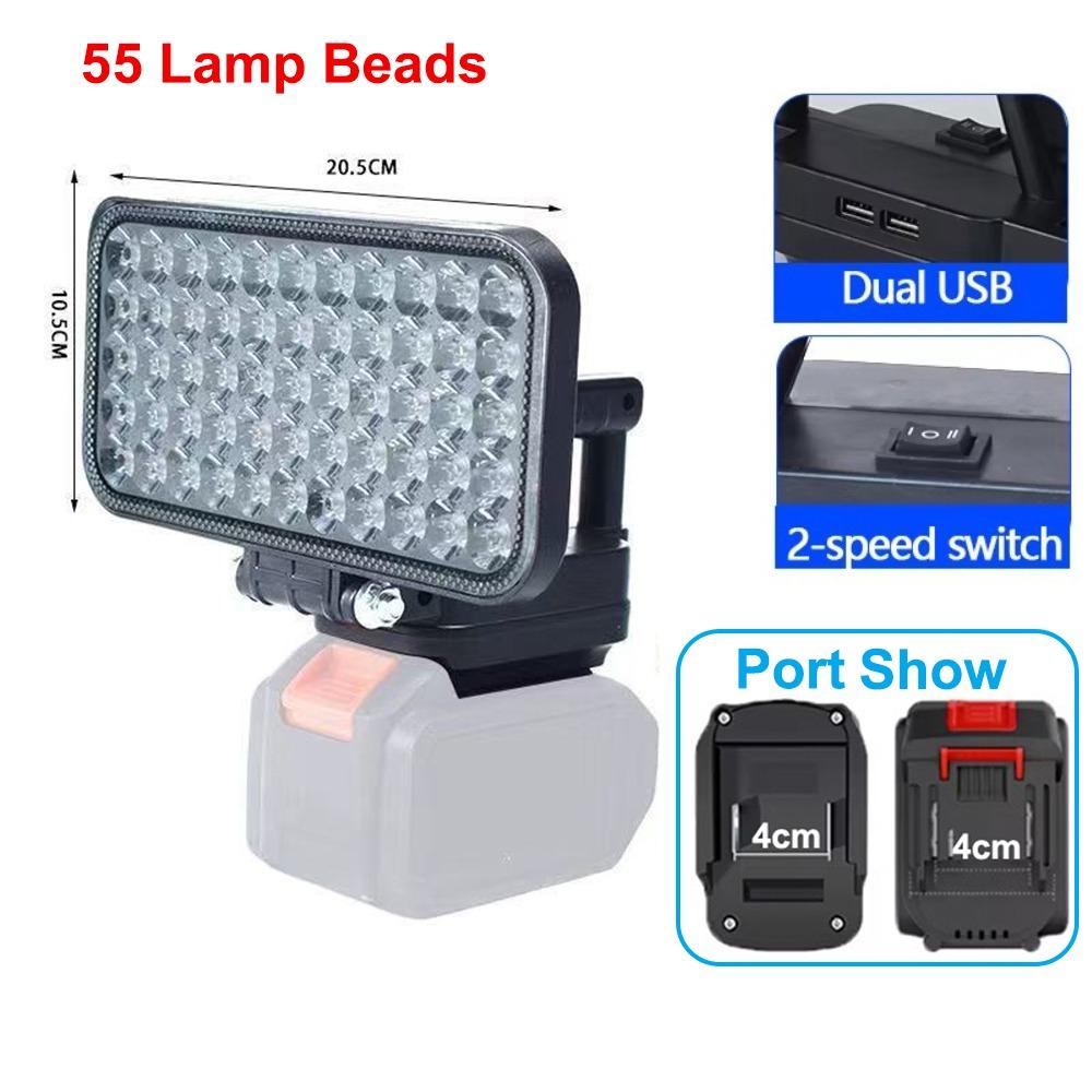3/4/5/8in LED Work Light Adjustable High Brightness Outdoor Searchlight Universal Portable Work Lights