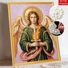 DIY 3D Pearl Diamond Painting Art Set Golden Angel with Flaming Sword Home Decor Art Set Wall Art