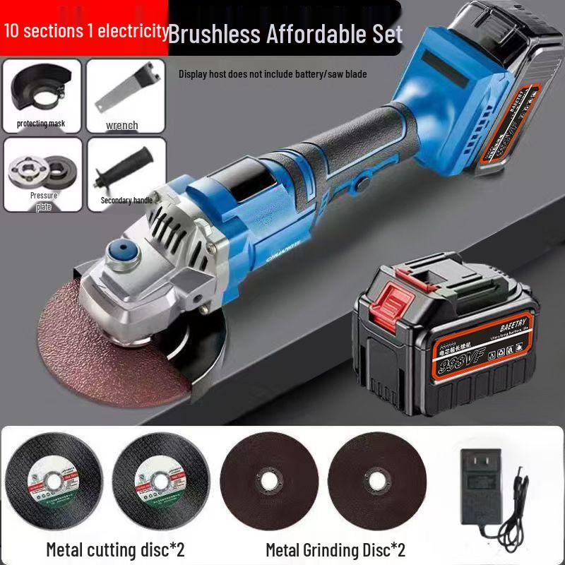 High-Power Brushless Rechargeable Lithium Angle Grinder & Multi-Functional Tool