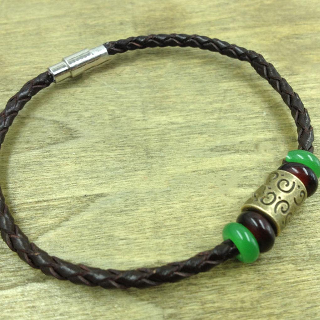 Leather Braided Cord Bracelet Bangle Jewelry DIY Making Rope String Homemade Handicrafts Art Finding Replacement