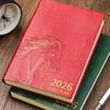 Wear-resistant 2026 Schedule Planner Notepad Pu Leather Office Work Planner  Stationery