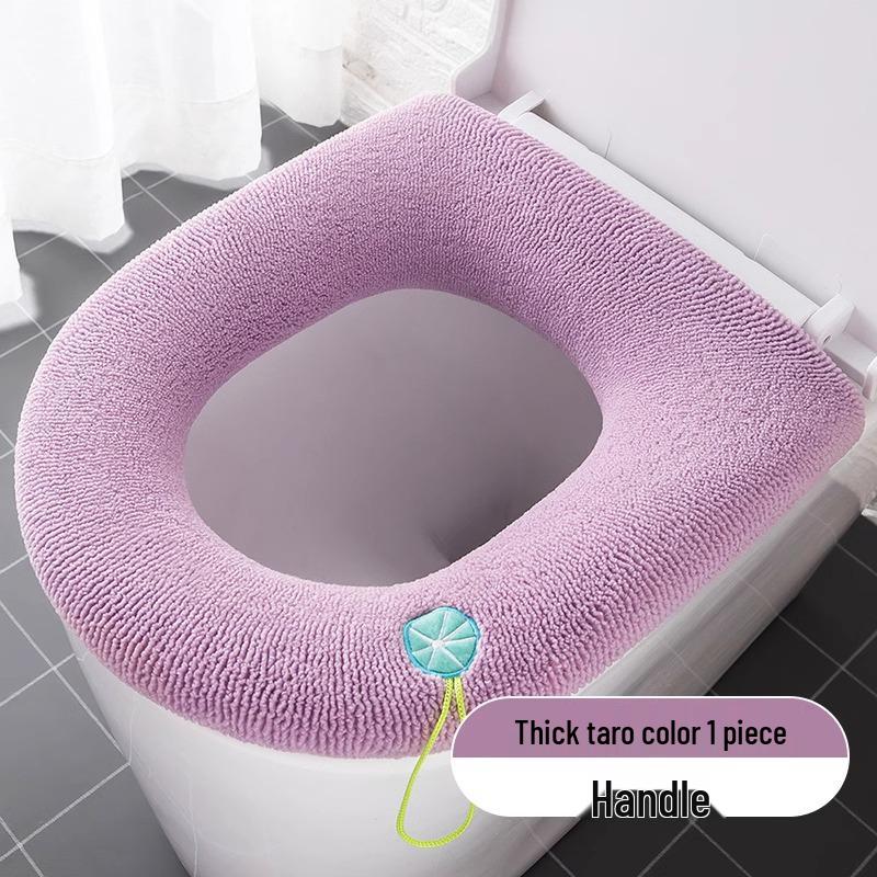 

Водонепроницаемая подушка для сиденья унитаза из ЭВА с ручками - Милая, Универсальная, Антибактериальная, Чехол для сиденья унитаза для четырех сезонов.