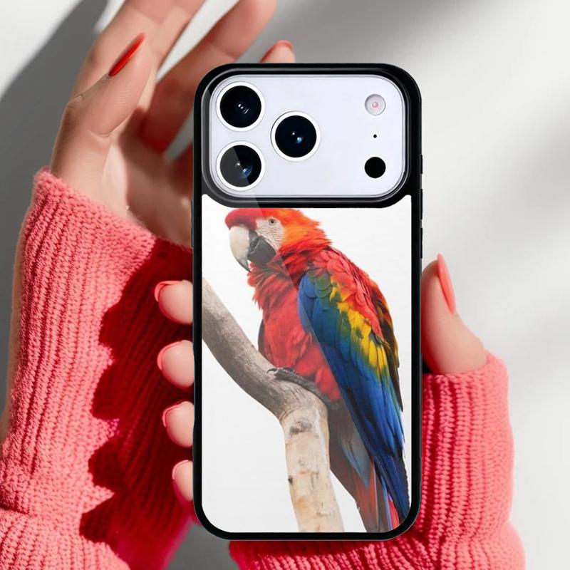 Cute Adorable Parrot Bird Phone Case for iPhone 17 16 15 14 13 Pro Max Back Cover for 12 11 Pro Coque