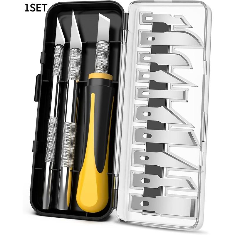 1SET/16PCS engraving knife handmade DIY special tool knife set 10 kinds of knife heads with storage box craft knife