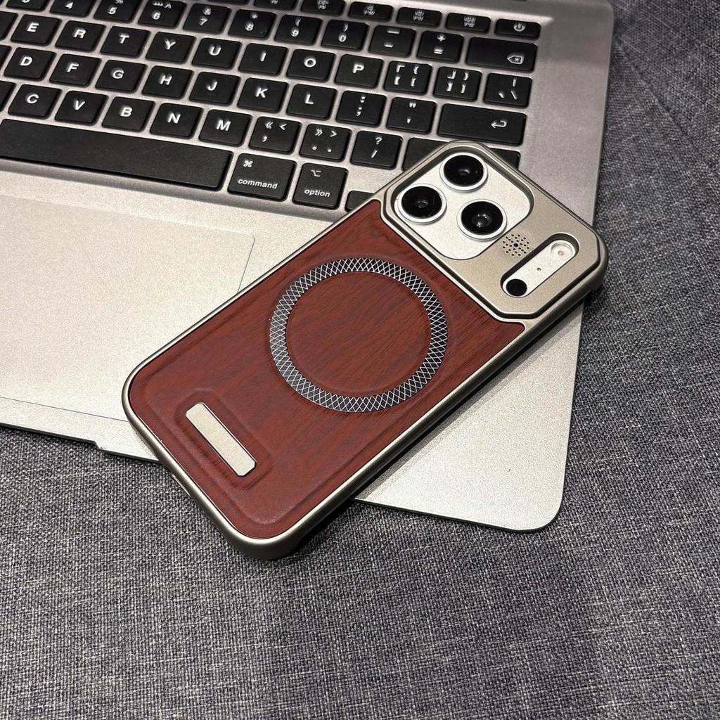 Hot Sale Poplar Wood Case for Apple 12 Pro Max with 16 Pro Max Borderless Heat Dissipation