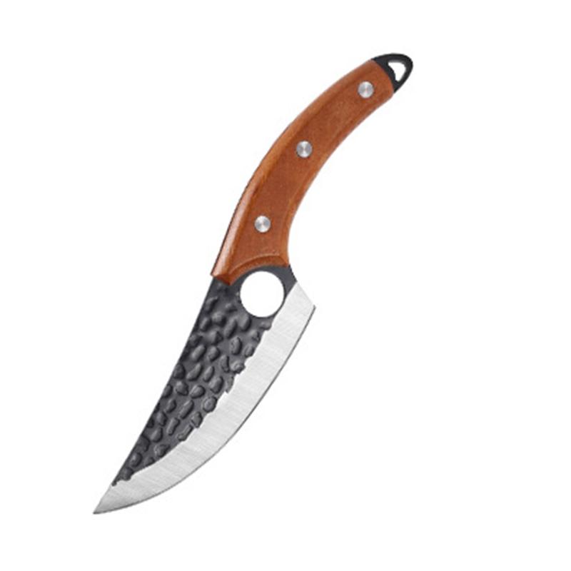 

Нержавеющая сталь 6 дюймов Тесак для мяса Кованый нож ручной работы для обвалки Сербские ножи шеф-повара Кухонный нож Рыбные ножи brown handle