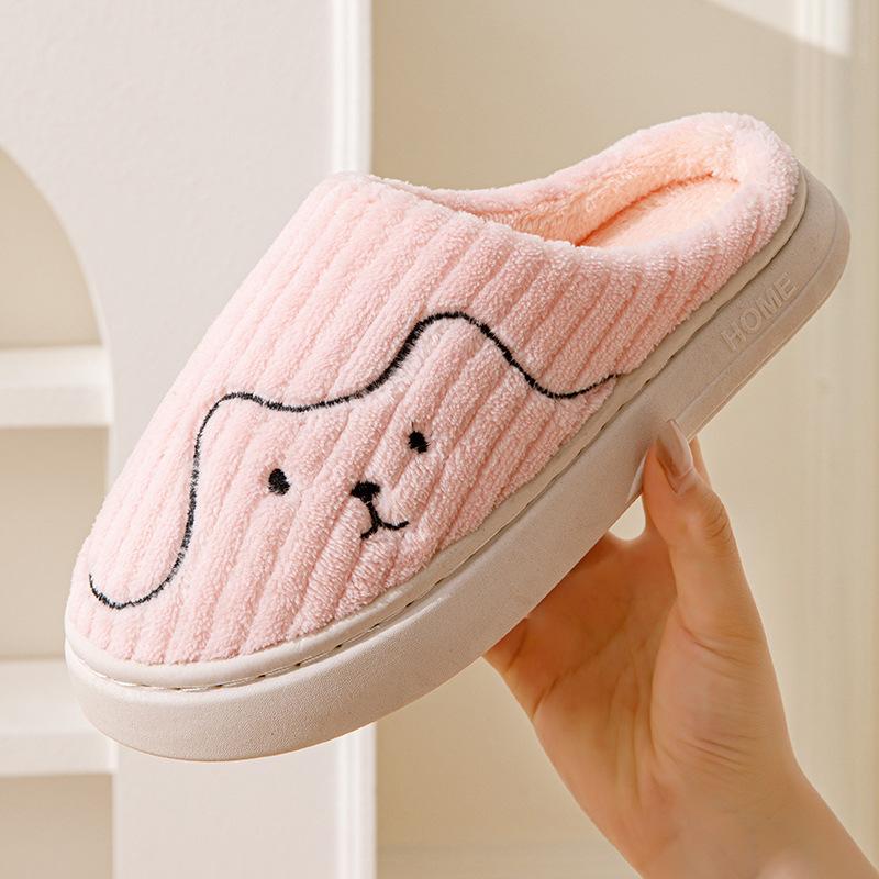 

New cotton mop winter home home indoor thickened warm non-slip breathable confinement cotton slippers women s autumn and winter Size 36-37 [Shoes are 1-2 sizes smaller]