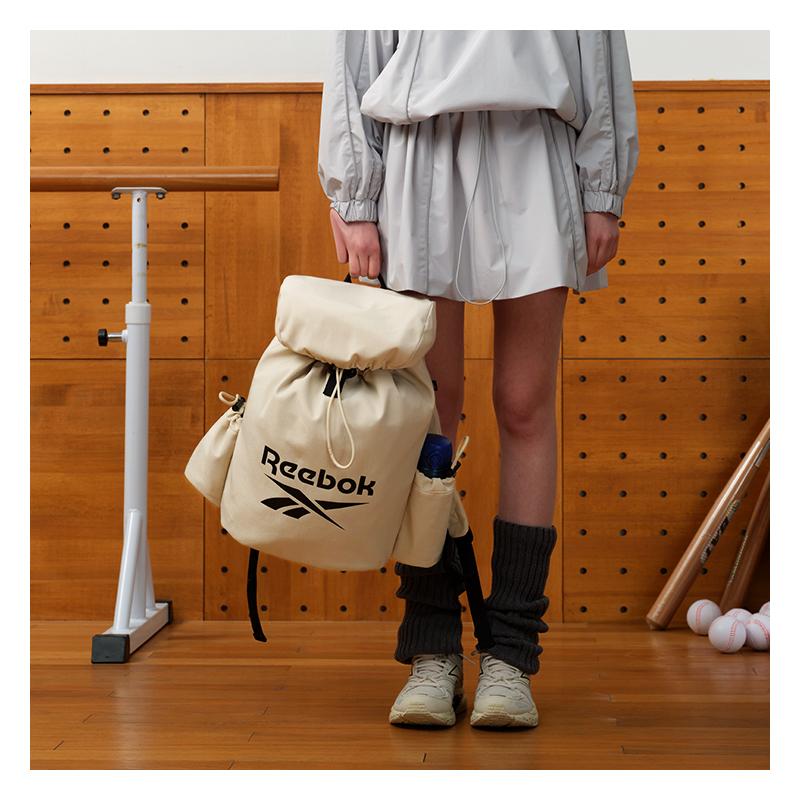 New Reebok Fabric Bucket Bag, Backpack Regular Unisex Black/Olive/Khaki RB230009M