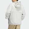 adidas solid color sun-protection woven hooded jacket, unisex, white