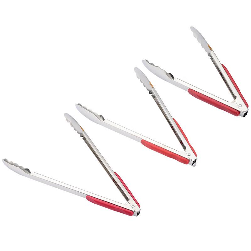 Thickened Stainless Steel BBQ & Food Tongs (6-Pack)