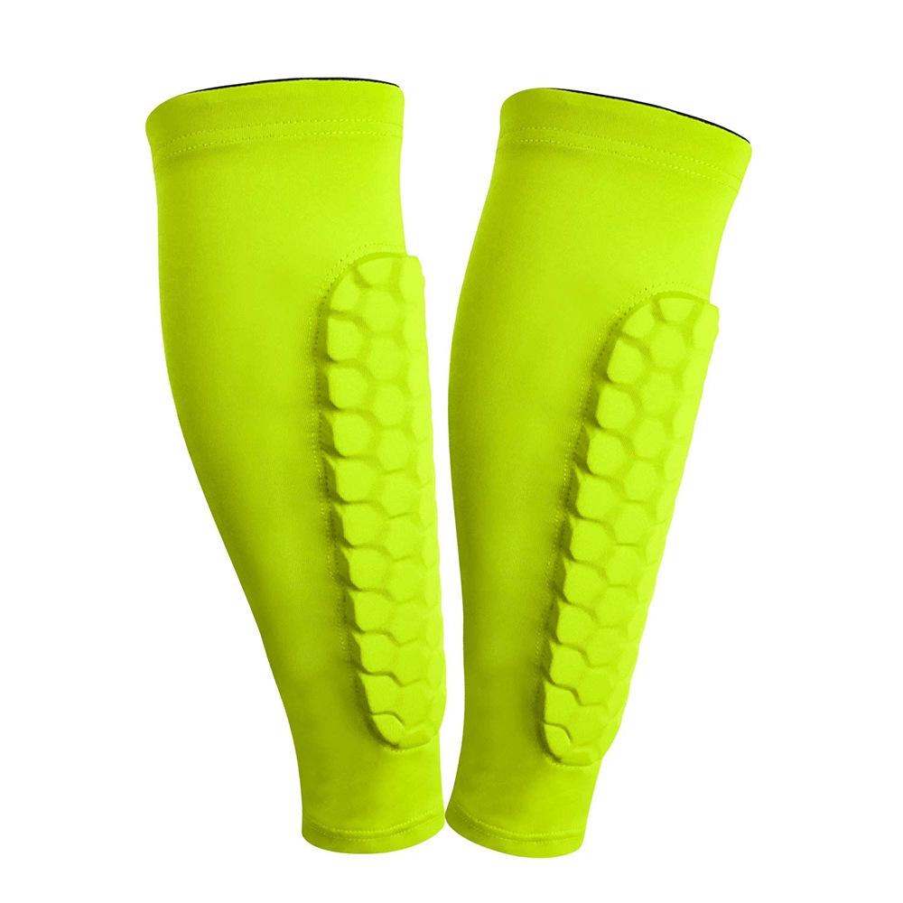 

1Pair Honeycomb-like Professional Leg Warmers Socks for Basketball Running Climbing Cycling Integrated Calf Support Equipment XL зелений
