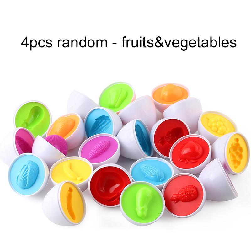 Matching Eggs Children Montessori Sensory Baby Toys Simulation Eggs Chicken Colors Shapes Sorter Learning Educational Toy TMZ