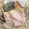 5Pcs Mid Waist Seamless Briefs Cotton Crotch Underwear for Women Soft Solid Color Panties  Girl