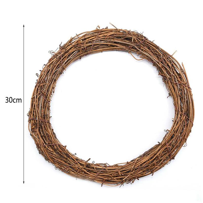 Wedding Decoration Wreath Natural Rattan Wreath Garland DIY Crafts Decor For Home Door Grand Tree Christmas Gift Party Ornament