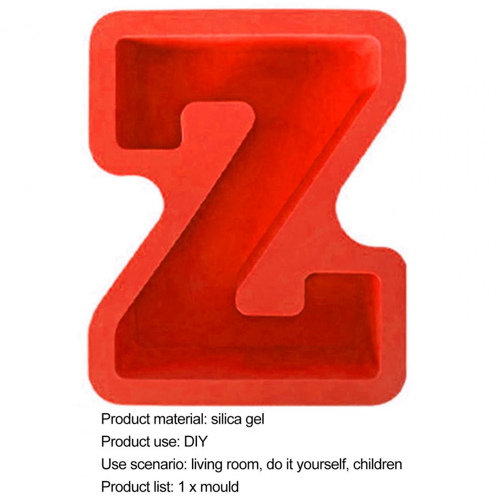 Epoxy Mold Reusable Anti-deformed Easy Demoulding Non-stick Flexible DIY Irregular Form Capital Letter Candle Stencil For Party