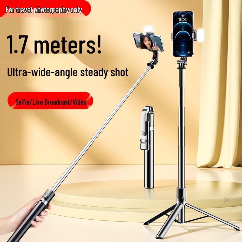 2025 Universal Selfie Stick & Tripod: 360° Rotating Phone Stand for Vlogging & Live Streaming