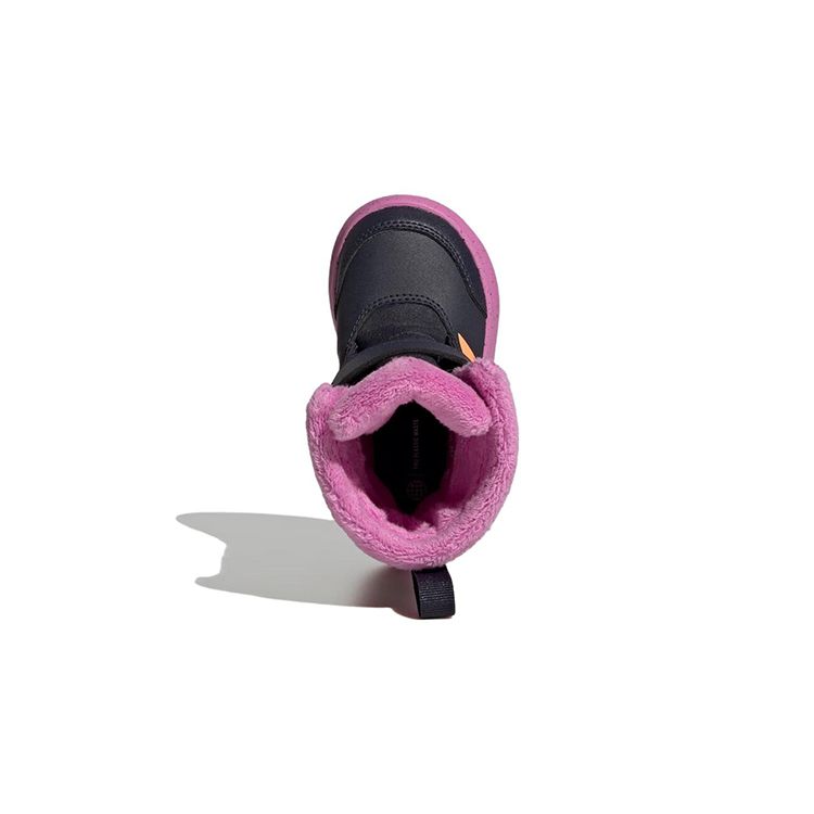 Adidas Winterplay Non-Slip Durable Warm High-Top Walking Shoes Baby Shoes Black Purple GZ6799