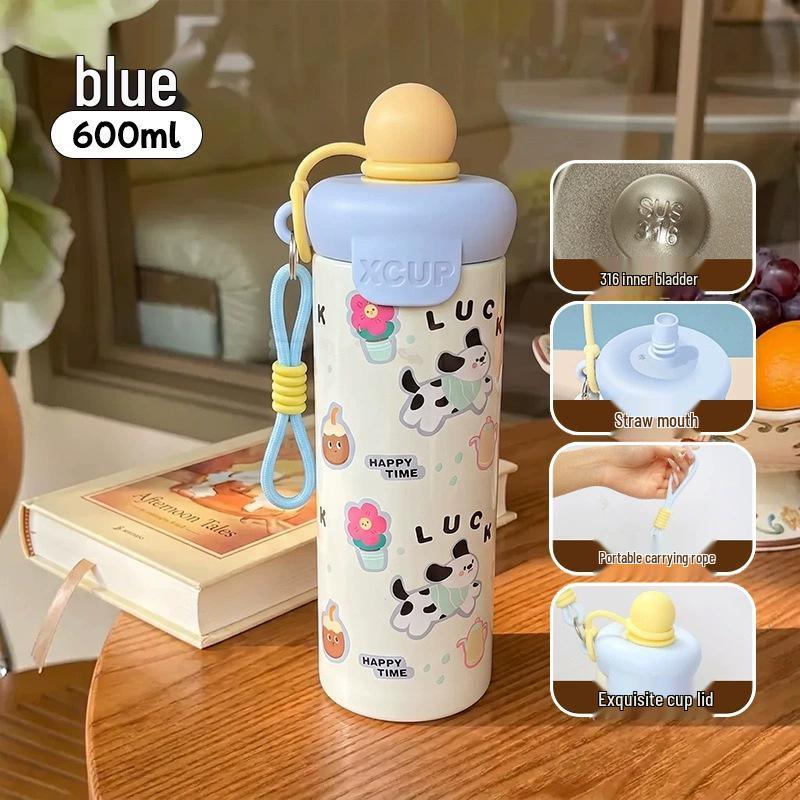 Stylish 316 Stainless Steel Insulated Water Cup for Kids - Perfect for School