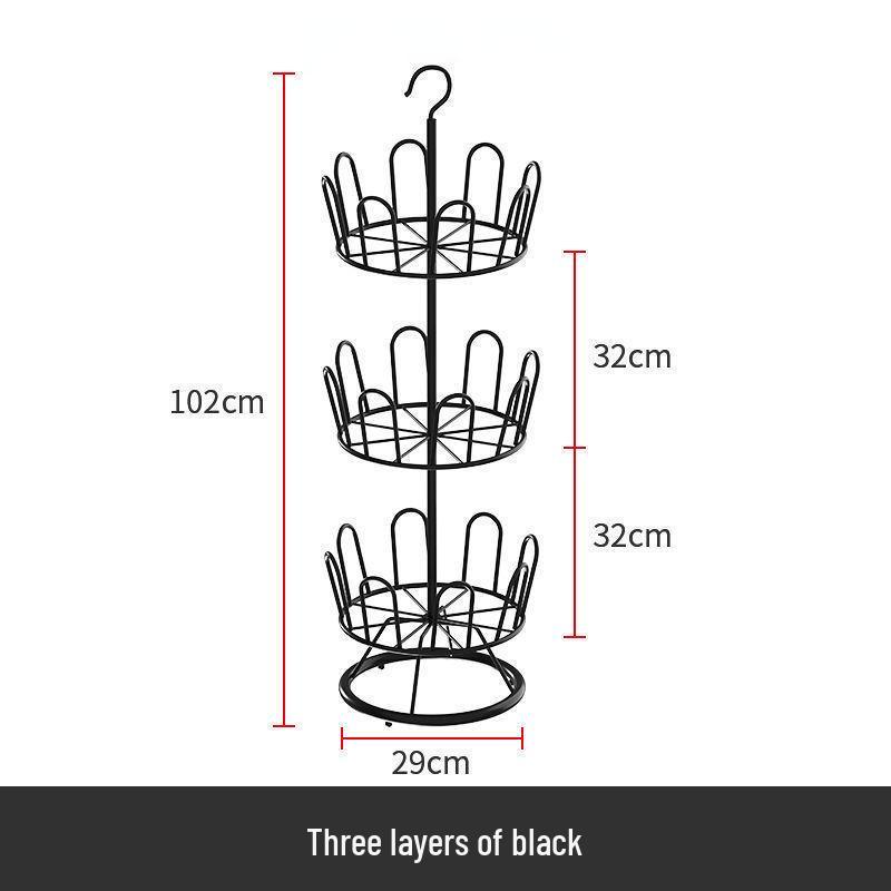 Rotating Wrought Iron Outdoor Sandal & Shoe Drying Rack with Stand