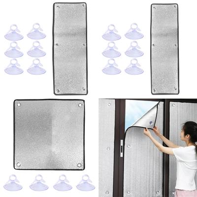 Window Heat Insulation Film Aluminum Foil Blackout Window Film Sun Shade Insulation UV Protection Curtain Screen 50x100CM