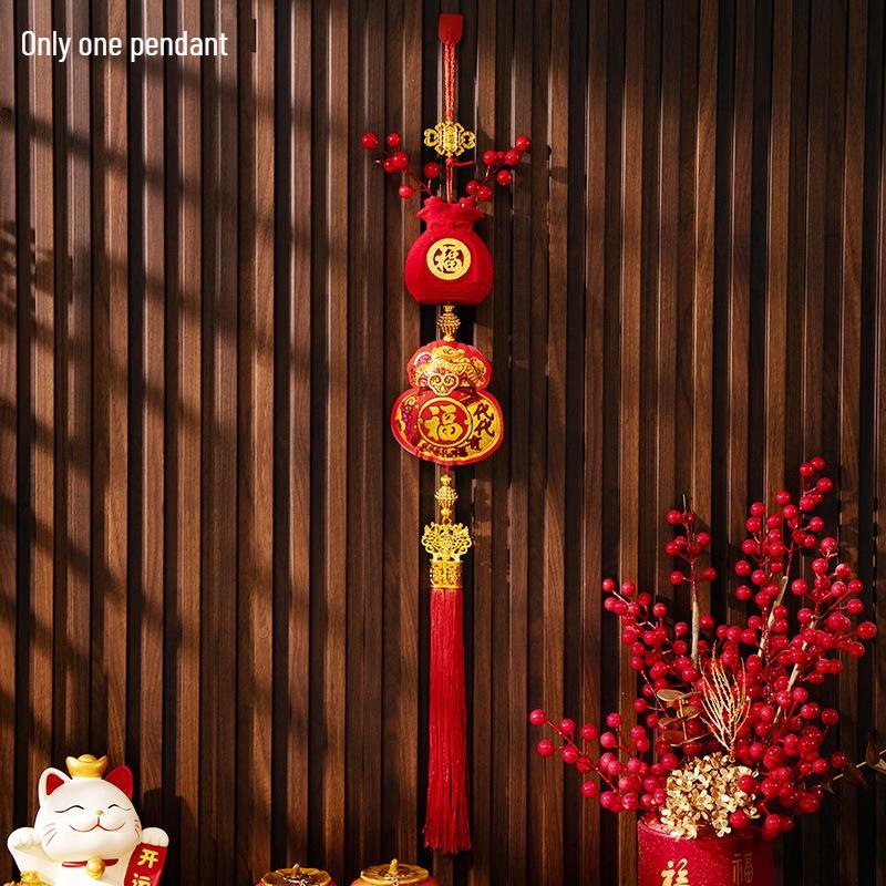 

1pcs Generations of Lucky Chinese New Year Pendants Spring Festival Pendants Money Bags Wealth Tassels Housewarming Decorations