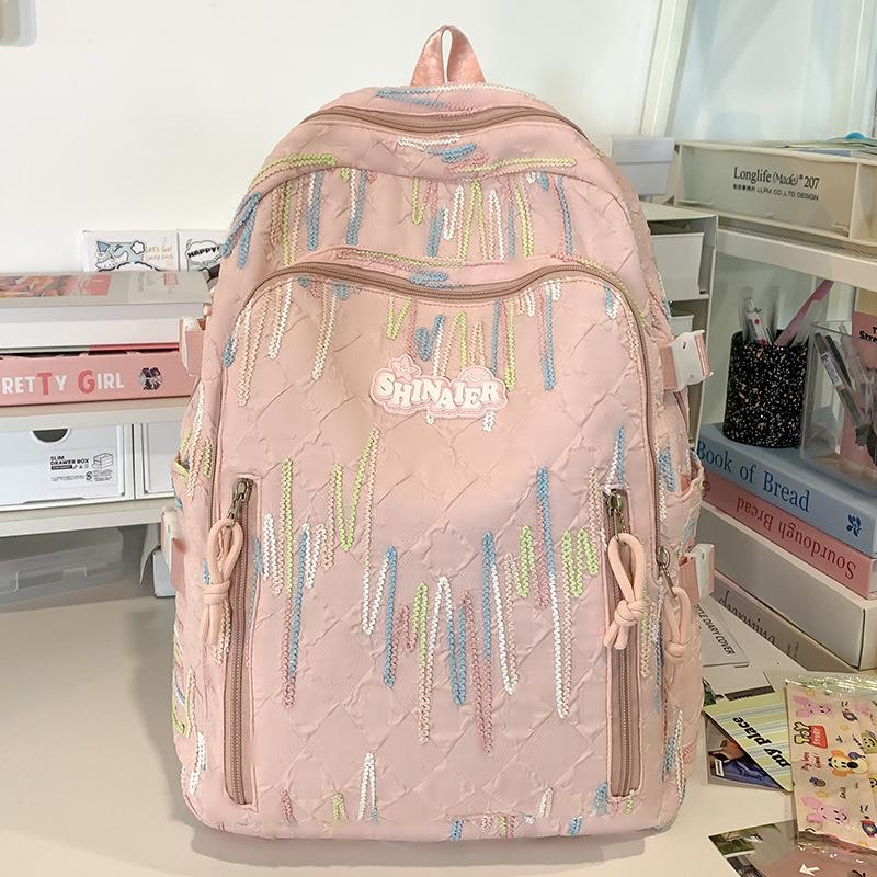 Schulranzen für Kinder Grundschüler Mädchen Junior High School Schüler College-Studenten Buchstaben-Rucksack