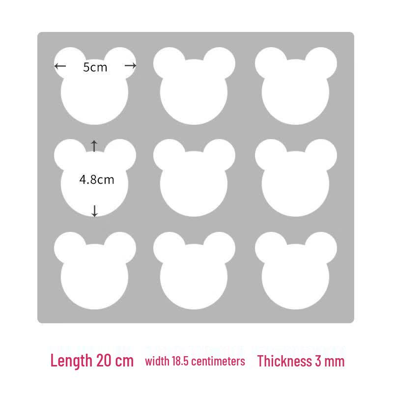 Ruhan Cartoon Bear Acrylic Baking Mold Set