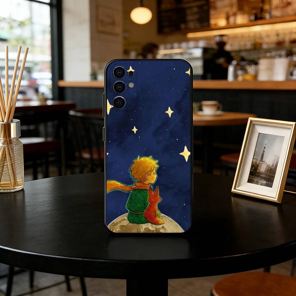 

The Little Prince Phone Case Black Silicone Soft For Samsung S25,S24,S21,S22,S23,S30,Ultra,S20,Plus,Fe,Lite Samsung S21 s305G