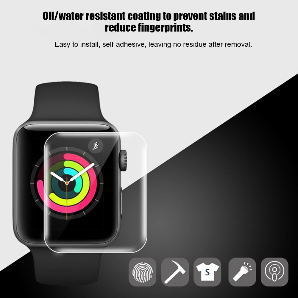 3D Gebogene Flexible Folie Öl Wasserabweisende Beschichtung Uhrenschutzfolie für iWatch (42 mm)