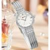 Women Quartz Watch Stainless Steel Mesh Strap Luxury Gold Wristwatch Waterproof Simple Retro Dress Watch for Ladies